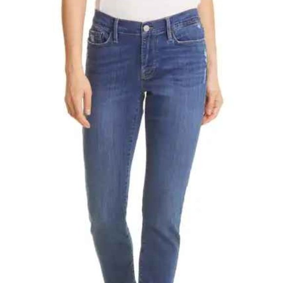 Frame Le Garcon Straight Leg Jeans, Lupine Grind - Picture 2 of 7
